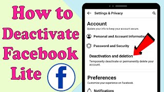 How to deactivate facebook lite account 2023  facebook lite app  deactivate fb lite account fb id [upl. by Yssirc]