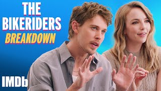 AUSTIN BUTLER amp JODIE COMER on THE BIKERIDERS  Brawls Tattoos and Accents  IMDb [upl. by Liberati]