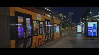 Poland Warsaw tram 78 night ride from Rondo Daszyńskiego to Rondo ONZ [upl. by Katy196]