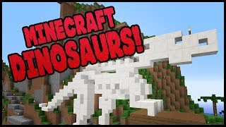 Minecraft Dinosaurs  500  EPIC DINOSAUR STATUE [upl. by Anohs]