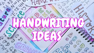 DIFFERENT HANDWRITING STYLES for SCHOOL PROJECTS 🌜 CUTE WAYS TO WRITE LETTERS and TITLES [upl. by Risan754]