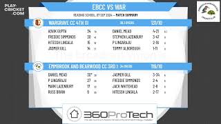 Emmbrook and Bearwood CC 3rd XI v Wargrave CC 4th XI [upl. by Nitsa538]