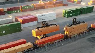 Loading containers at CPs Shoreham intermodal facility [upl. by Niuqaoj]