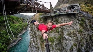 Extreme Bungy Jumping with Cliff Jump Shenanigans Play On in New Zealand 4K [upl. by Oivat]