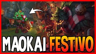 SKIN de MAOKAI FESTIVO  League of Legends [upl. by Hannahsohs]