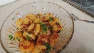 Korean Potato Noodles Recipe  Korean Potato Mashroom Recipe  Easy Potato Snacks [upl. by Tina675]