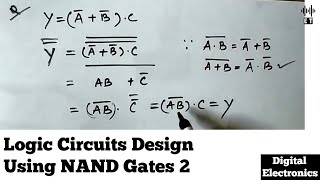 Logic Circuits Design From Boolean Expressions Using NAND Gates  Question 2  Digital Electronics [upl. by Newkirk879]