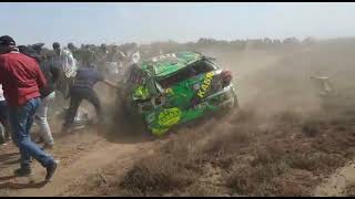 WRC 2021 Naivasha Kenya team Kabras rally car crash [upl. by Aleka]