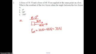 Regents Physics Forces as Vectores 12 [upl. by Kinna]