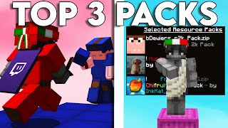 Top 3 Best Minecraft Texture Packs For PVP FPS BOOST And Bedwars [upl. by Eldoree]