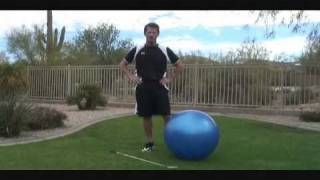 How To Improve Golf Swing Width With Exercise Ball [upl. by Ainollopa]