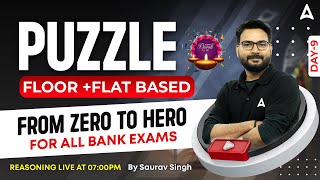 Puzzles Floor Flat Based Reasoning for all Bank Exams  Reasoning Tricks by Saurav Singh 7 [upl. by Delle694]