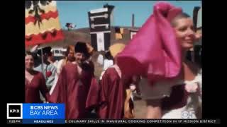 KPIX Channel 5 Eyewitness News  Church of Synanon cult mass wedding  August 24 1975 [upl. by Hafeetal]