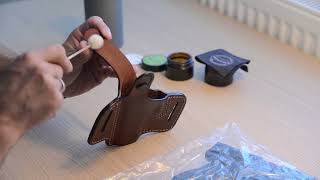 How to breakin the thumb break on leather holster [upl. by Soiritos]