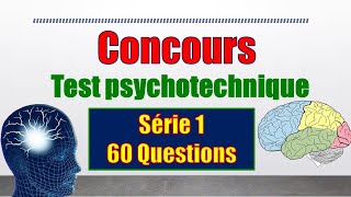 Test psychotechnique 2021 60 questions avec correction détaillée [upl. by Adnylam]