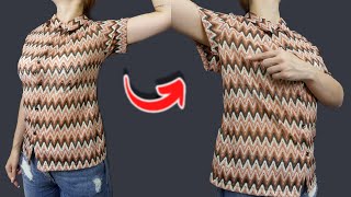 How to upsize a blouse so that it fits perfectly without adding fabric [upl. by Newlin]