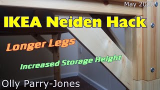 Ikea Neiden Hack Longer Legs [upl. by Aynotan]