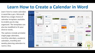 Learn How to Create a Calendar in Word [upl. by Michi]