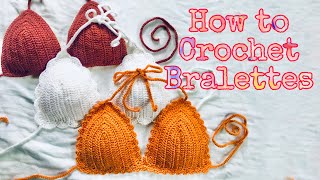 EASY CROCHET BRALETTE TUTORIAL  for all sizes  crochet edging [upl. by Hallagan]