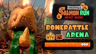 Splatoon 3 Salmon Run  NEW Bonerattle Arena Gameplay EVP 999 amp HAZARD LEVEL MAX [upl. by Aleehs919]