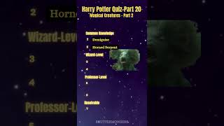 Can You Identify These Rare Magical Beasts  Part 2  Advanced Harry Potter Creature Quiz [upl. by Havelock]