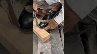 Making classic oxford leather shoe asmr diy bespoke cobbler leathercraft youtubeshorts usa [upl. by Fregger173]