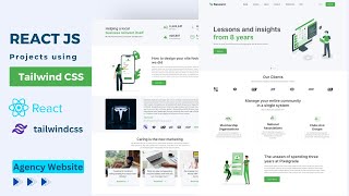 React JS Project using Tailwind CSS  Build a React Agency Website [upl. by Alf]
