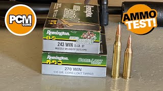 AMMO TEST Remington 243 Win 75grain Premier AccuTipV amp 270 Win 130grain CoreLokt [upl. by Sisenej]