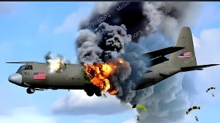 Today a US C130 plane carrying 5 generals and 300 soldiers was shot down by the Houthis [upl. by Tita]