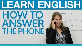 Speaking English  How to answer the phone [upl. by Conlin]