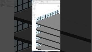 Detailed 3d view of the unitised curtain wall system drawn in Revit shorts [upl. by Ciredec]