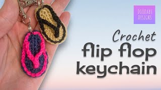 How to Crochet a Fun Flip Flop Keychain  BeginnerFriendly  You Should Learn This [upl. by Lleryt683]