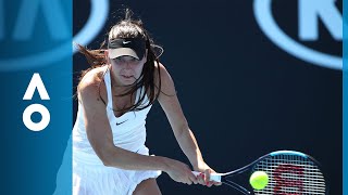 Eugenie Bouchard v Oceane Dodin match highlights 1R  Australian Open 2018 [upl. by Yadahs]