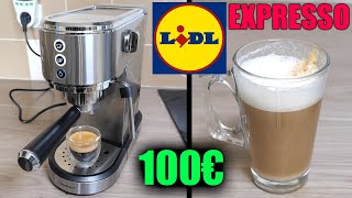 LIDL machine à expresso slim SILVERCREST SSMS 1350 B2 15bar 1350w sans broyeur type DeLonghi EC685M [upl. by Izaak]