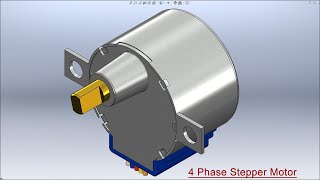 4 Phase Stepper Motor Assembly  SolidWorks Tutorial [upl. by Yer]