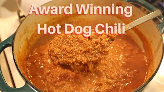 Award Winning Hot Dog Chili Recipe [upl. by Car]