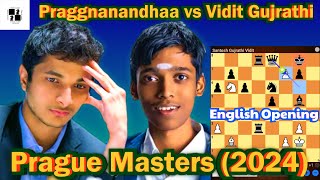 Prague Masters 2024 Rameshbabu Praggnanandhaas Stunning Win  English Opening [upl. by Yecats]