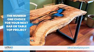 UltraClear Epoxy Protective Coating for Bars Counters and Tables [upl. by Refotsirc395]