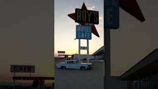 Train Route 66 Amboy Roys Motel and Cafe Sunset Desert creepy Lost Place Ghost town 2 [upl. by Suvart]