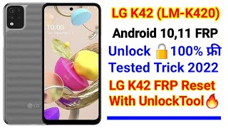 LG K42 FRP Reset With UnlockTool  LMK420 FRP Unlock With Test Point\ LG K42 FRP Reset 100 Tested [upl. by Seugram]