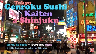 Storie di Sushi 4K  Mangio da Genroku Sushi  Kaiten a Shinjuku [upl. by Ballou]