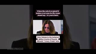 Ozzy reacting to Randy Rhoads guitar track ozzyosbourne ozzyosbourne randyRhoads [upl. by Aihpos]