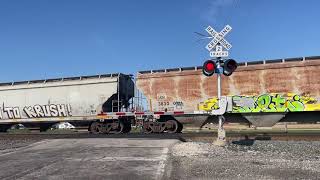 NS 9837 Manifest West amp NS 4747 w CN East  BentonCarroll Rd Railroad Crossing 3 Oak Harbor OH [upl. by Ahtnams]