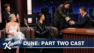 Jimmy Kimmel Interviews Timothée Chalamet Zendaya Austin Butler amp Florence Pugh [upl. by Hogan]