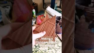 Making a mini Christmas tree for the budgies christmas mini making [upl. by Kieryt957]