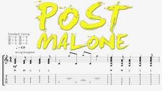 Post Malone  Circles  Fingerstyle Guitar Tabs [upl. by Esihcoc705]