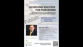 Achieving Success for Publishing in RSAP and other international journals [upl. by Berriman]