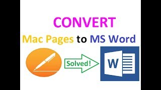 how to convert pages file to word [upl. by Celisse]