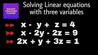 How to solve linear equations with three variables simultaneously ll by Elimination method ll [upl. by Jacoba]