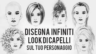 tutorial viso 22 disegna infiniti look di capelli sul volto femminile che hai creato [upl. by Acilef936]